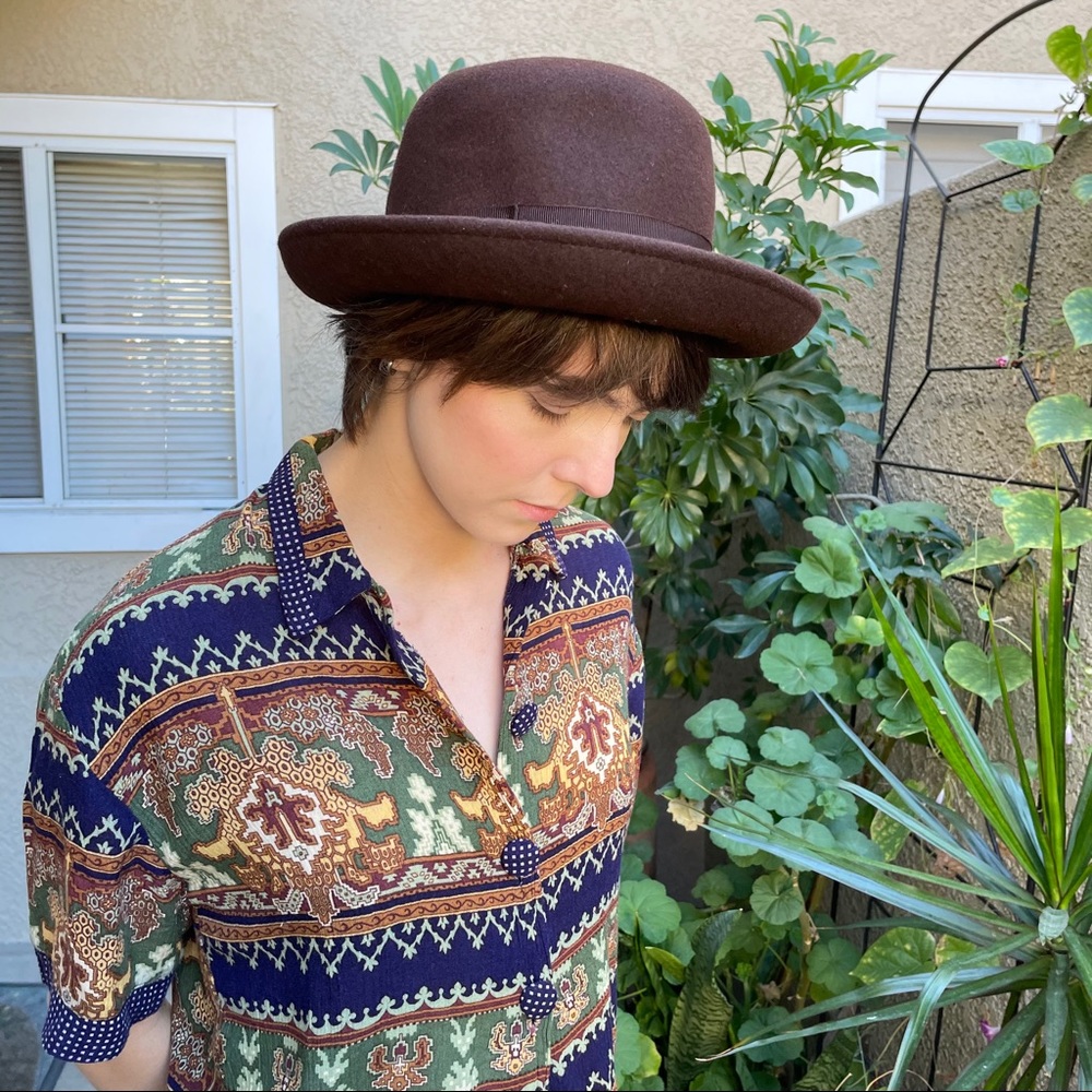 New vintage brown Amanda Smith wool hat